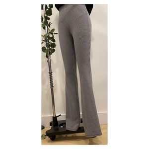 Houndstooth Flared Knit Pants ♡